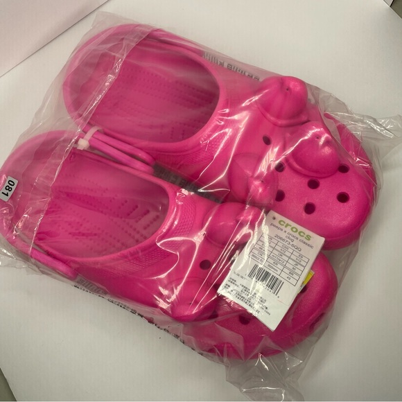 New Hype Peeps X Crocs Marshmallow Classic Clog Electric Pink Women's 12 Mens 10 - Picture 3 of 6